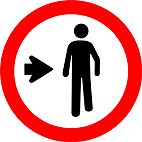 Pedestre ande pela direita