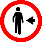 Pedestre ande pelae esquerda