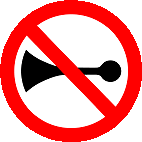 Proibido acionar buzina ou sinal sonoro