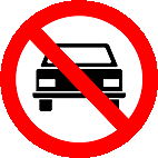 Proibido trânsito de veículos automotores