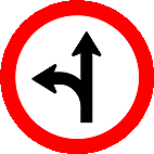 Siga em frente ou à esquerda